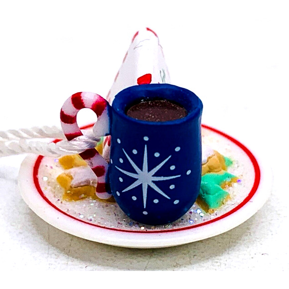 Hallmark JUST FOR SANTA Miniature Keepsake Ornament‎ Cookies Cocoa 2004 - Picture 5 of 12